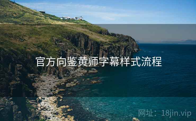 官方向鉴黄师字幕样式流程