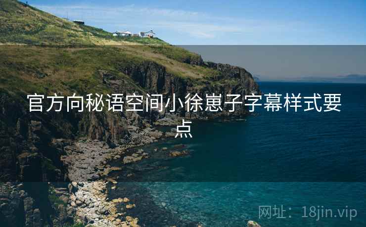 官方向秘语空间小徐崽子字幕样式要点