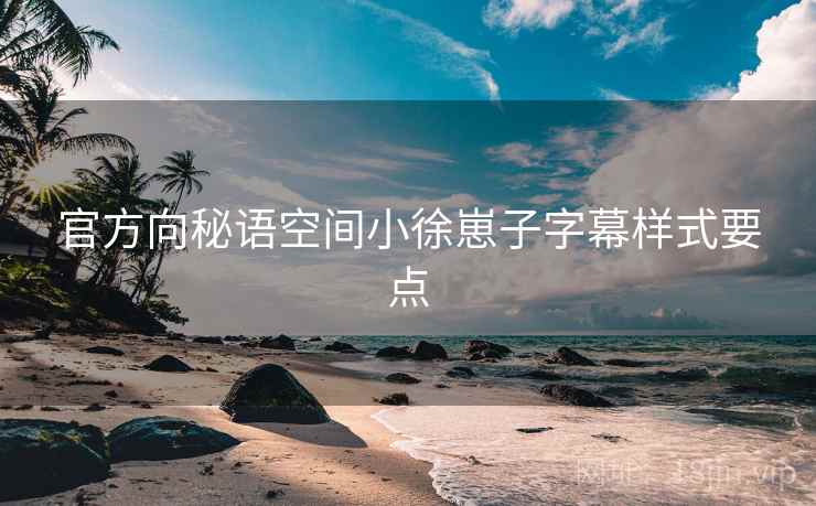 官方向秘语空间小徐崽子字幕样式要点